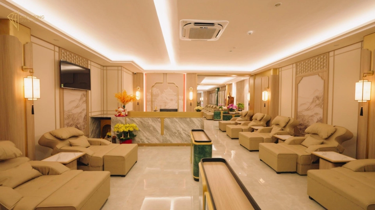 Không gian massage Thủ Dầu Một Bình Dương sang trọng 2000m2 Kim Cương Spa